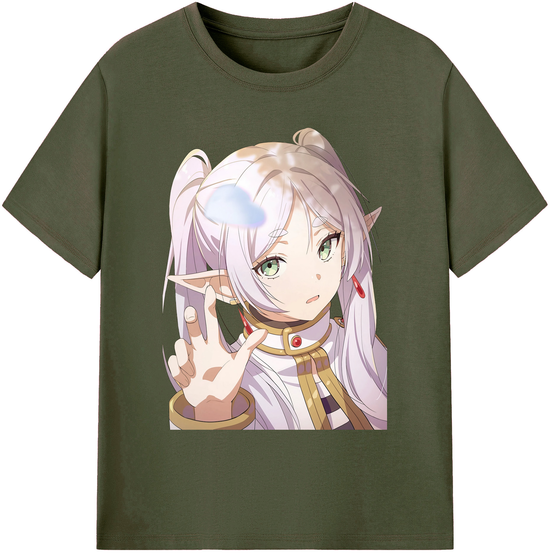 （画像用） 葬送のフリーレン Frieren 綿100％ メンズ半袖Tシャツ｜肌触りやわらか＆通気性